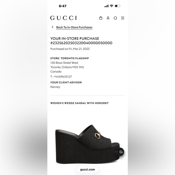 Gucci Black Wedge Sandals with Horsebit  Size 39.5 - Picture 10 of 12